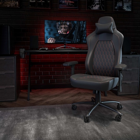 Flash Furniture Black/Red 4D Armrest Gaming Chair with Lumbar SY-088-RD-GG